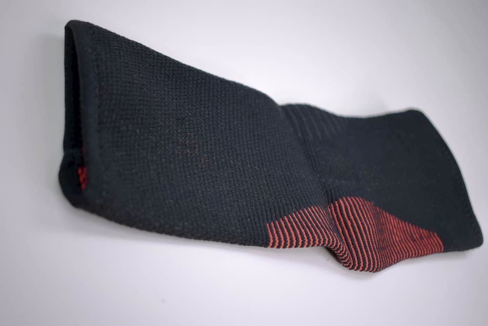 Ankle Support, Breathable Compression Sleeve - Black & Red, Unisex-Orthotics, Braces & Sleeves-Medium-Essential Wellness-5060536630718