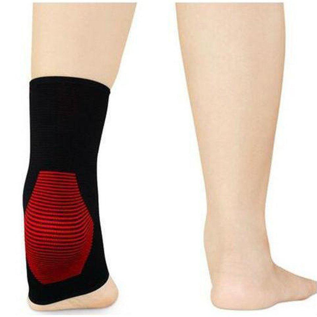 Ankle Support, Breathable Compression Sleeve - Black & Red, Unisex-Orthotics, Braces & Sleeves-XL-Essential Wellness-5060536630732