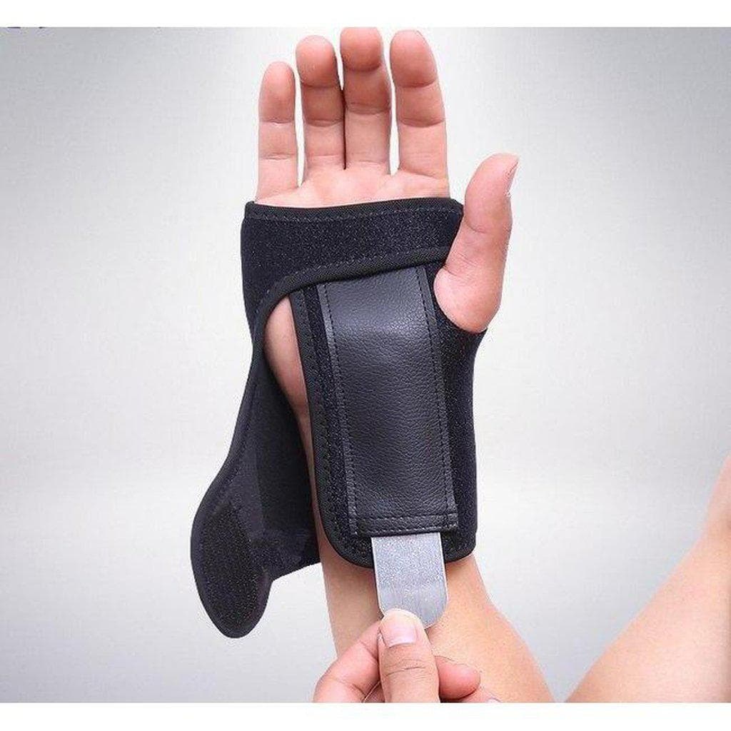 Essential Wellness wrist support with a reinforcing bar, left hand