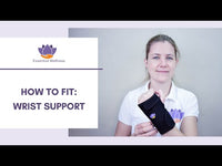 Physiotherapist demonstrates how to fit the Essential Wellness Wrist Support correctly