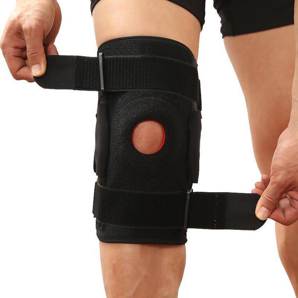 Hinged Knee Brace, Adjustable Fit - Rigid Protection & Support