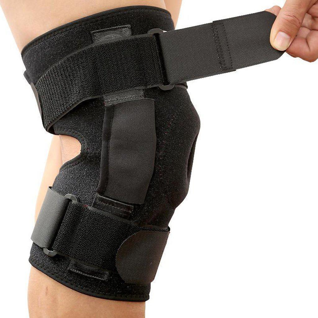 Hinged Knee Brace, Adjustable Fit - Rigid Protection & Support