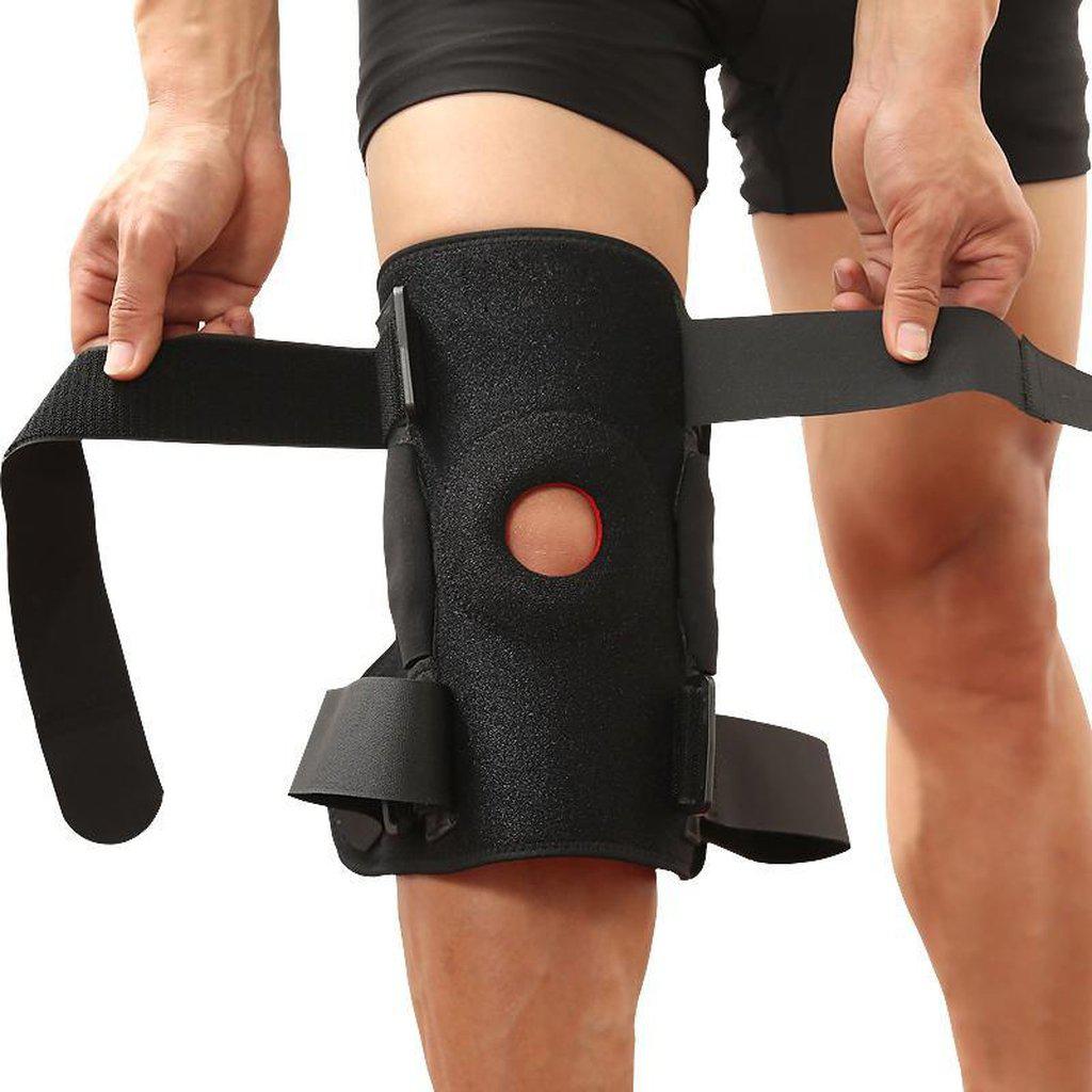 Hinged Knee Brace, Adjustable Fit - Rigid Protection & Support