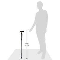 Thumbnail for Folding Walking Stick In Black, Fully Adjustable - Portable & Lightweight - Non Slip Foot-Walking Aid-Essential Wellness-5060536630671